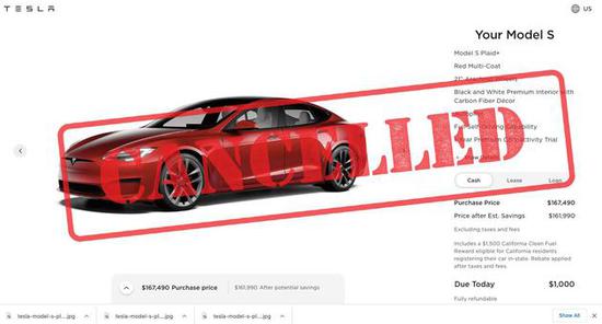 特斯拉宣布取消Model S Plaid+ 马斯克：Plaid版性能够强劲