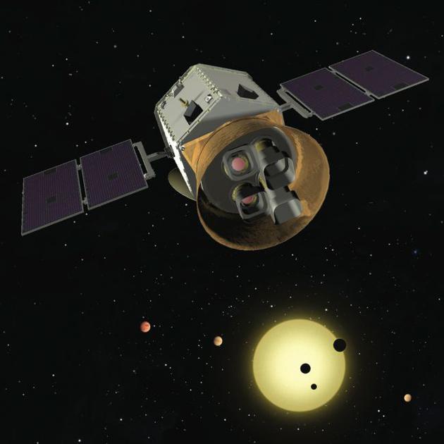 图中是凌日系外行星巡天望远镜(TESS)的太空勘测图像。