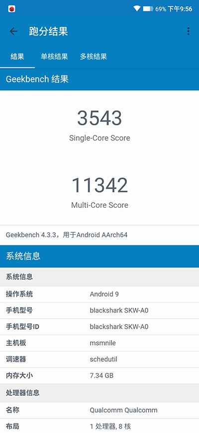 GeekBench 4跑分