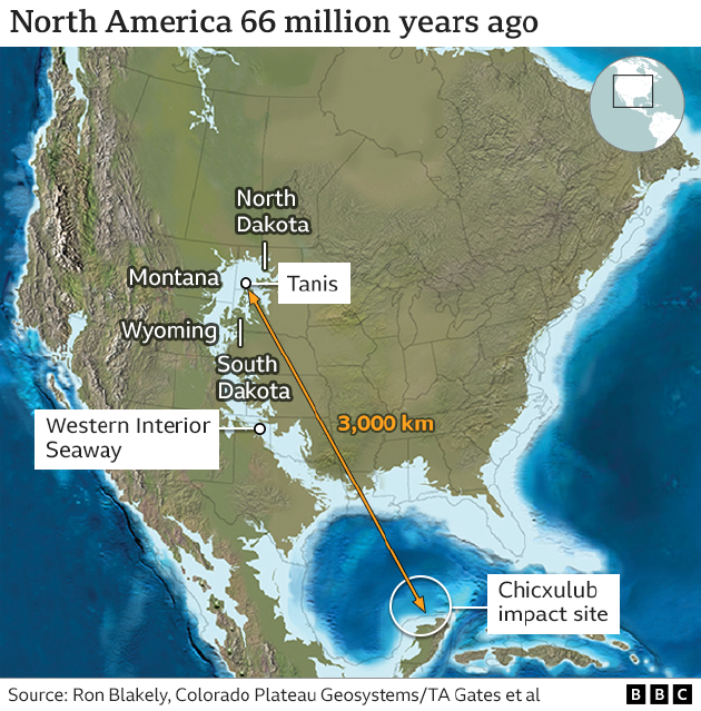 白垩纪末期的北美地图