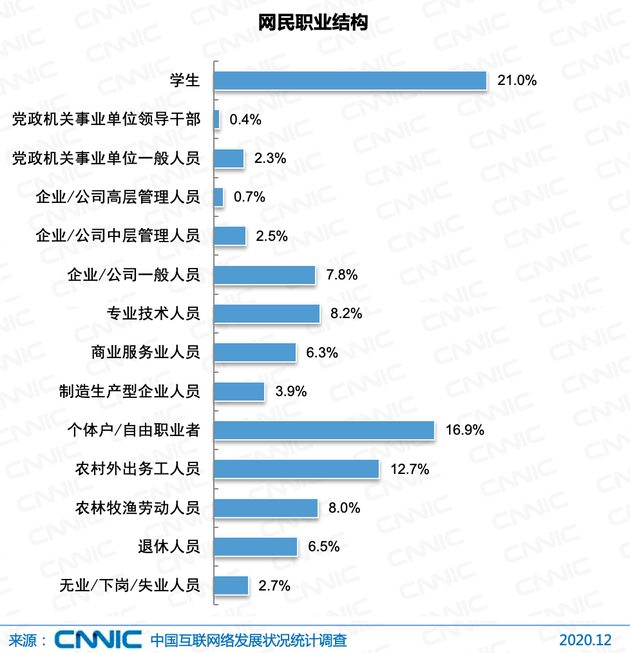 图 28&nbsp; 网民职业结构