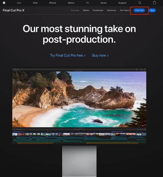 苹果为Final Cut Pro X提供90天免费试用 之后将恢复30天
