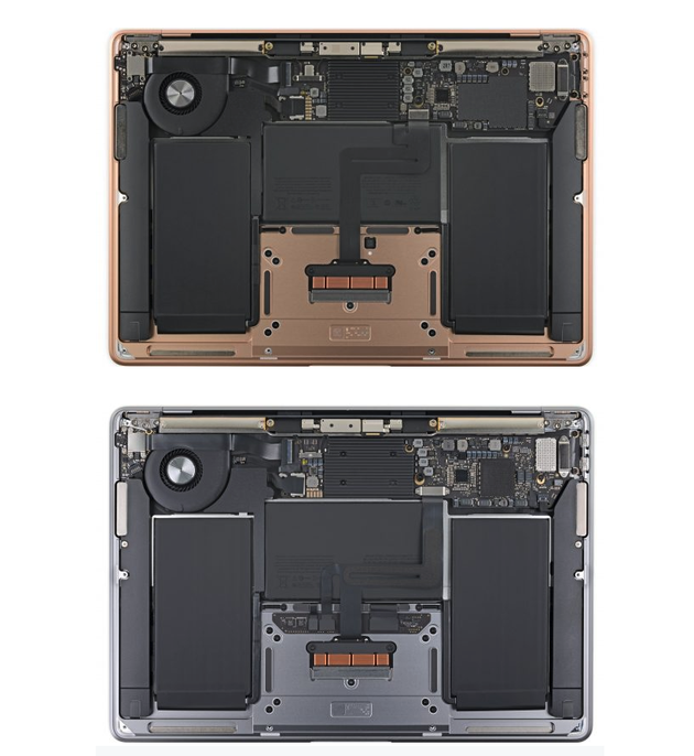 上：2019款MacBook Air 下：2020款MacBook Air