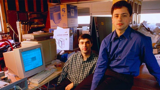 图：谷歌创始人拉里·佩奇（Larry Page）和谢尔盖·布林（Sergey Brin）