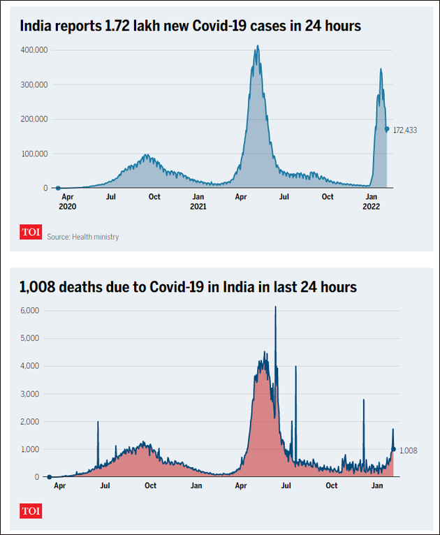 印度正受第三波疫情冲击，图自《印度时报》