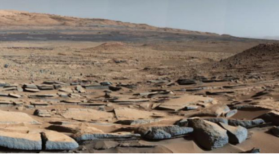 美国好奇号火星车火星盖尔陨坑全景照