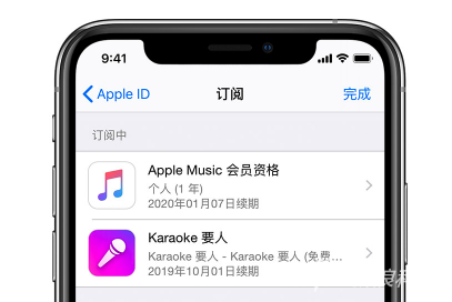 iPhone上的订阅服务