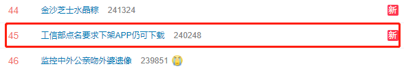 #工信部点名要求下架App仍可下载#上热搜 网友：建议加大惩戒力度