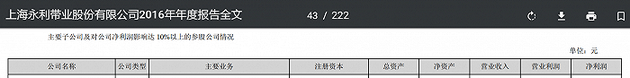 收源:永利股份2016年年报