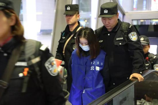 11月29日晚,专案组将44名嫌疑人由成都押解回津.