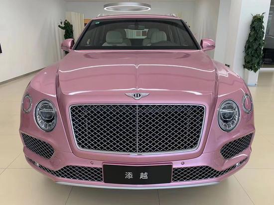 21款宾利添越奢不宜迟少女粉色现车来袭