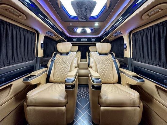 奔驰威霆双开门高顶豪华装修内饰方案