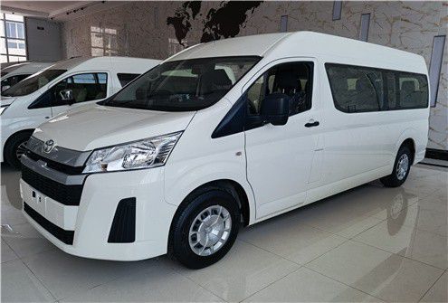 丰田海狮白色外观7座9座商务车价格