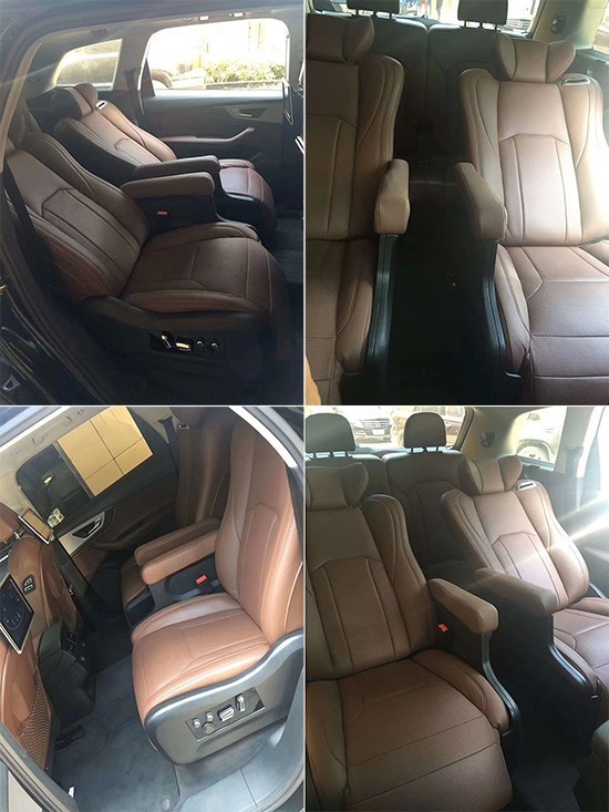 奥迪q7改装航空座椅升级电动后排案例