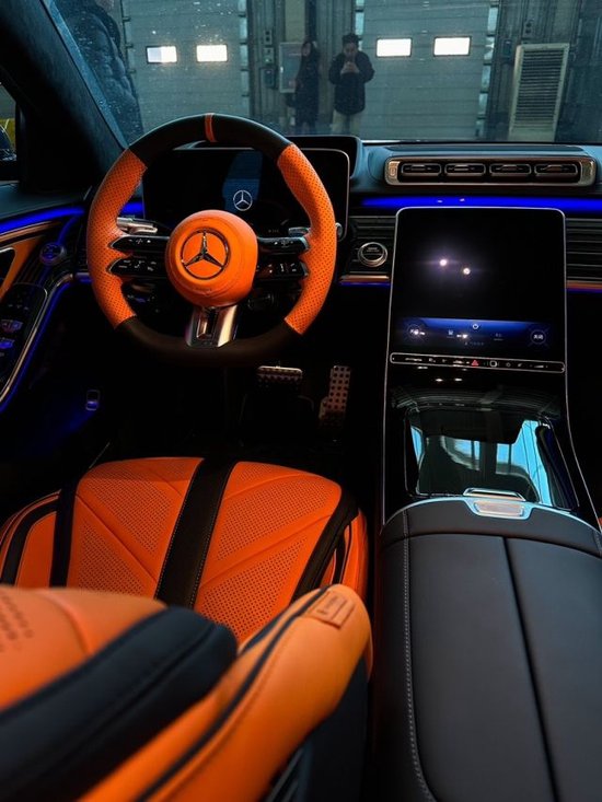 24款奔驰s63南瓜色内饰第一台到港预定