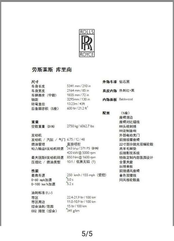 劳斯莱斯库里南限量版奢华suv cullinan-新浪汽车