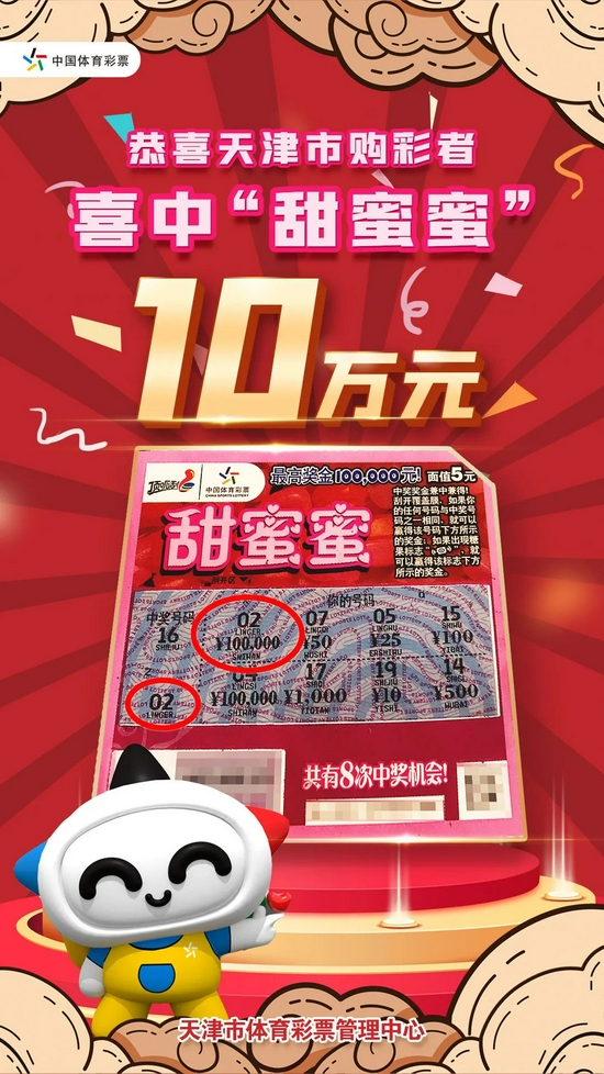 顶呱刮"甜蜜蜜"也很好地回答了上面这个问题在给中奖者带来幸运惊喜的