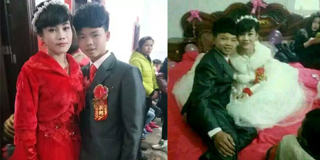 单身汪被暴击！广西16岁新郎迎娶16岁新娘