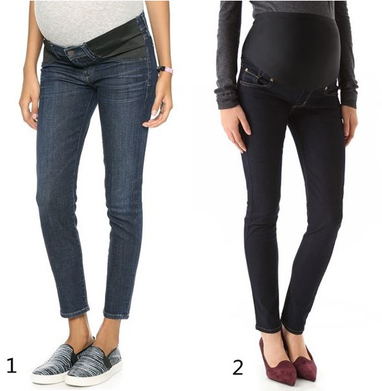 1，Citizens of Humanity低腰水洗牛仔裤 2，James Jeans 紧身打底牛仔裤