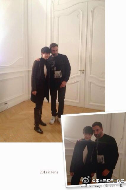 李宇春与Givenchy创意总监Riccardo Tisci