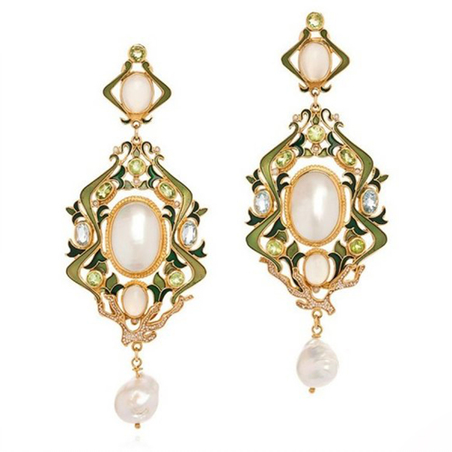 情迷巴洛克奢华风珠宝耳环