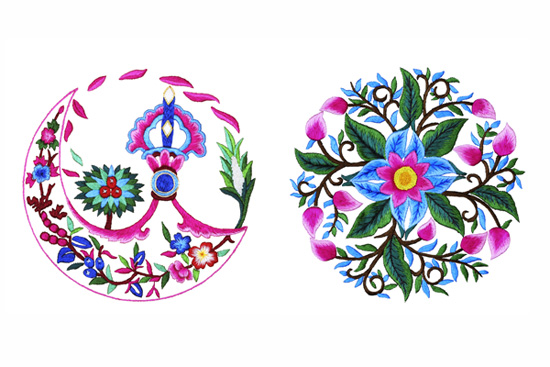 羌绣图案:琥珀臻萃洁颜油-"不息" 与 "生发"植村秀在羌绣洁颜油限量版