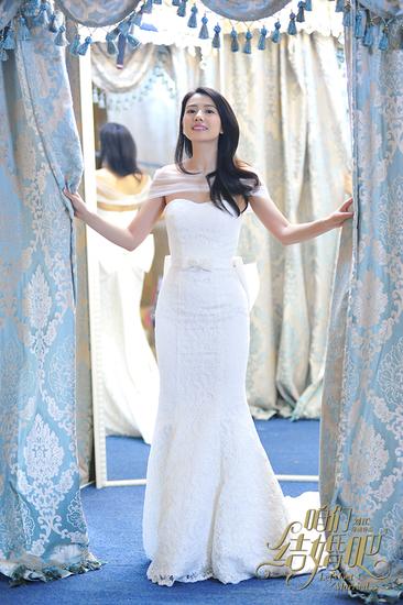 高圆圆今日大婚唯美婚纱头纱提前曝光