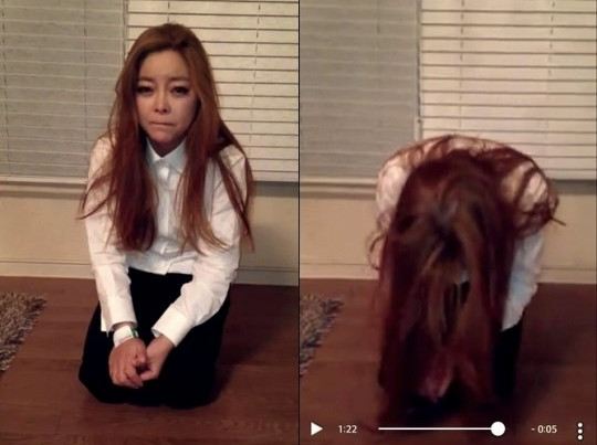 韩女歌手开个唱晕倒台上跪地求粉丝原谅