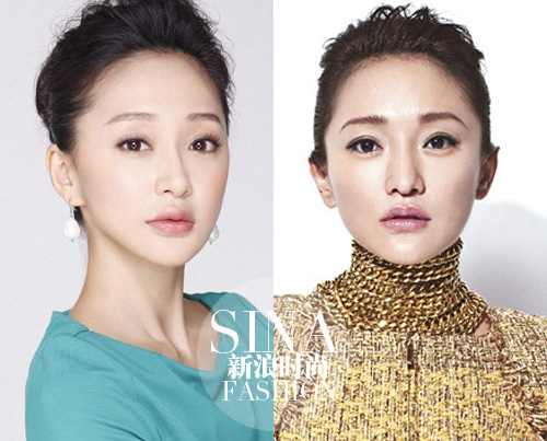 桐溪(左)撞脸周迅(右)