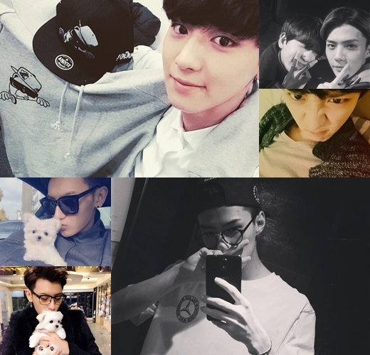EXO晒自拍照