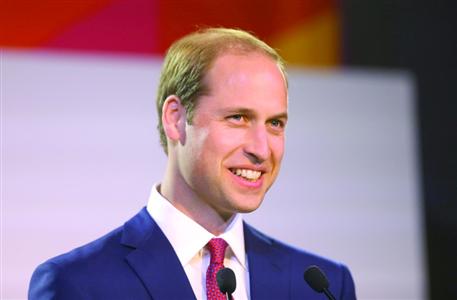 威廉王子露出招牌式笑容