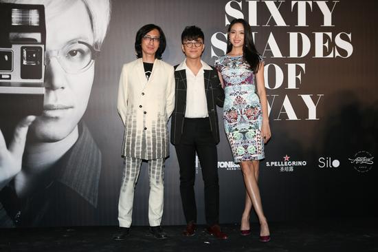 张梓琳与汤尼英盖toni&guy中国区行政总裁及艺术总监陈础威亮相红毯