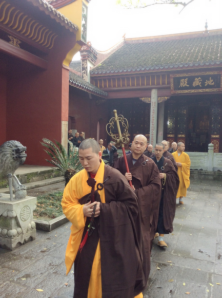 湖南衡阳市祝圣寺举行惟正长老灵骨安奉仪式