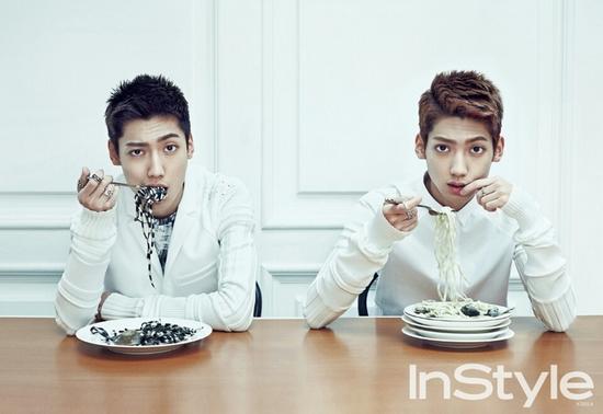 韩团boyfriend双胞胎荣旻光旻帅气成双