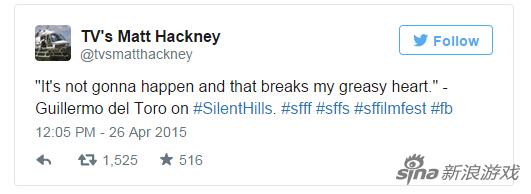 Guillermo del Toro表示PT不会推出