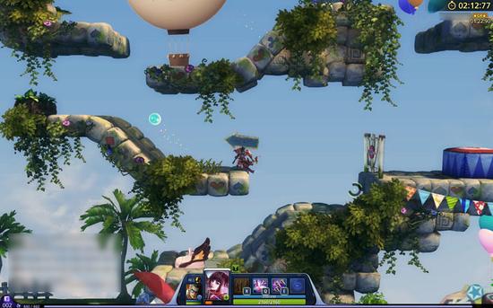 躲避障碍物，最近跑到胜利终点的人即为胜利