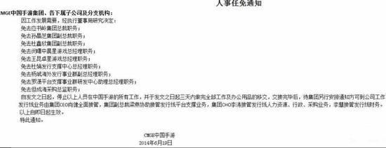 2014年6月架构调整时的邮件