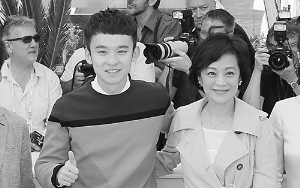 董子健和张艾嘉在戛纳电影节会见媒体