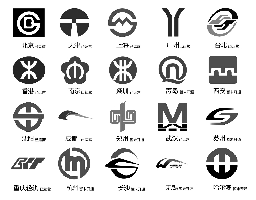 国内其他城市的地铁logo