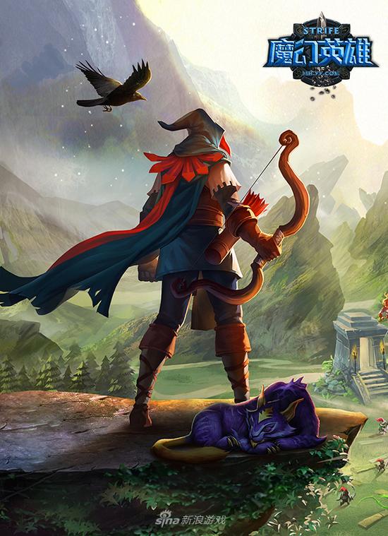 《魔幻英雄》英雄原画 银月黑鸦洛克