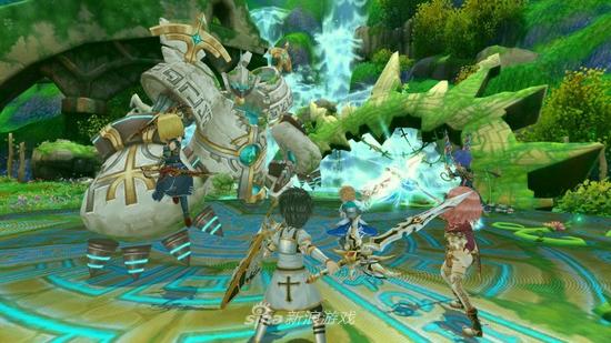 面对远古圣巨兵，队员们需要小心他的范围性攻击