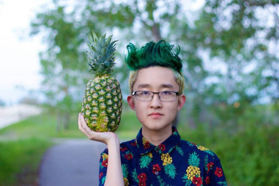 菠萝头发型男图片图片