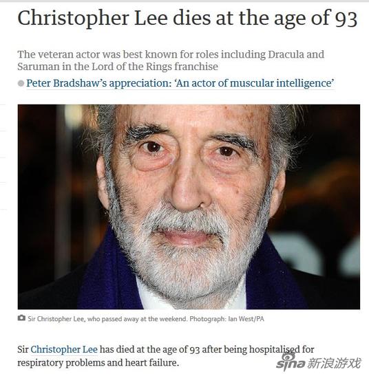 《指环王》白袍巫师萨鲁曼演员去世 享年93岁