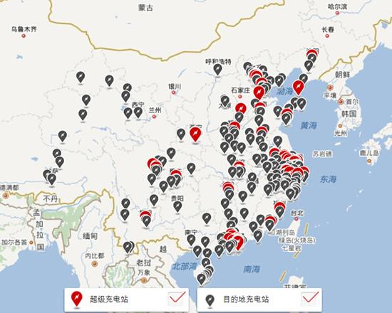 特斯拉公布超级充电网建设成果和规划