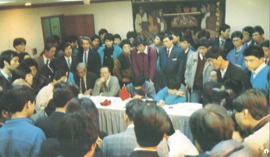 中日围棋擂台赛比赛现场(资料图)