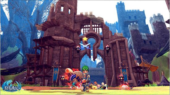 图6：在国战大门前 开启战斗状态