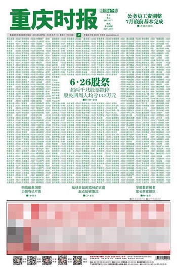 6月27日《重庆时报》头版