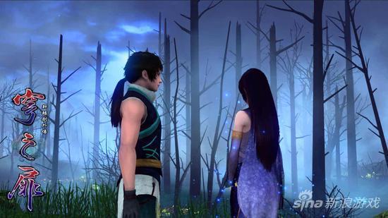 星空下演绎的一段美丽的故事。