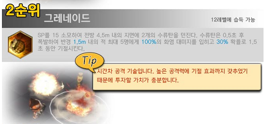 第二位：手榴弹（12级可得到）