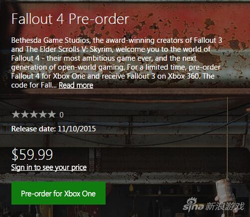 目前XboxOne美服商城已可预订